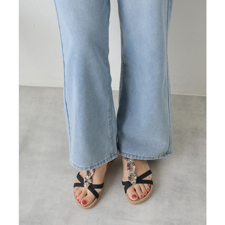 【25年春夏新作】エスニック調 ゴールドパーツ リゾートサンダル | DEMETER | 詳細画像15 