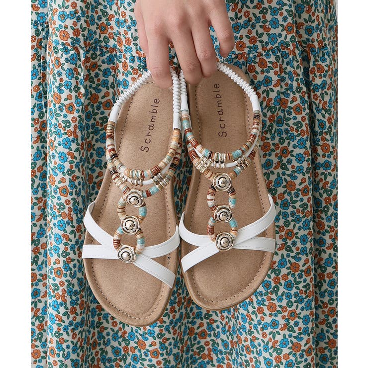 【25年春夏新作】エスニック調 ゴールドパーツ リゾートサンダル | DEMETER | 詳細画像19 