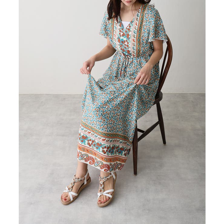 【25年春夏新作】エスニック調 ゴールドパーツ リゾートサンダル | DEMETER | 詳細画像21 