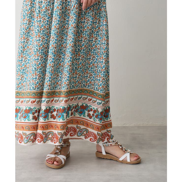 【25年春夏新作】エスニック調 ゴールドパーツ リゾートサンダル | DEMETER | 詳細画像23 