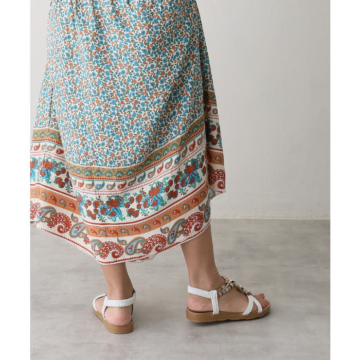 【25年春夏新作】エスニック調 ゴールドパーツ リゾートサンダル | DEMETER | 詳細画像26 