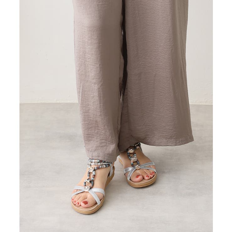 【25年春夏新作】エスニック調 ゴールドパーツ リゾートサンダル | DEMETER | 詳細画像41 