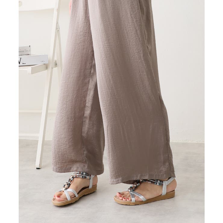 【25年春夏新作】エスニック調 ゴールドパーツ リゾートサンダル | DEMETER | 詳細画像42 