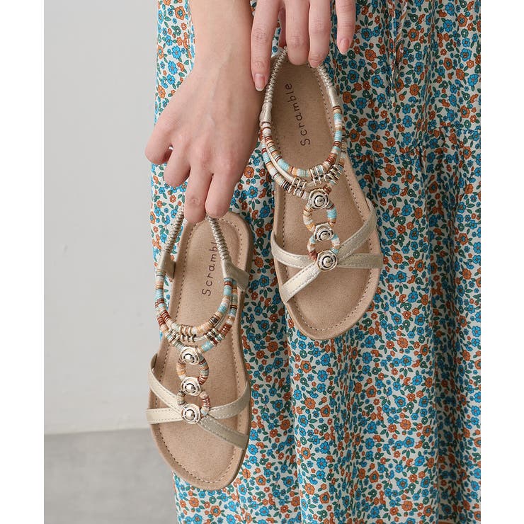 【25年春夏新作】エスニック調 ゴールドパーツ リゾートサンダル | DEMETER | 詳細画像59 