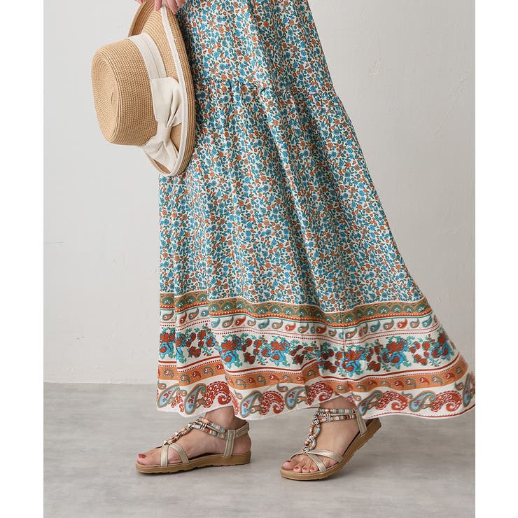 【25年春夏新作】エスニック調 ゴールドパーツ リゾートサンダル | DEMETER | 詳細画像64 