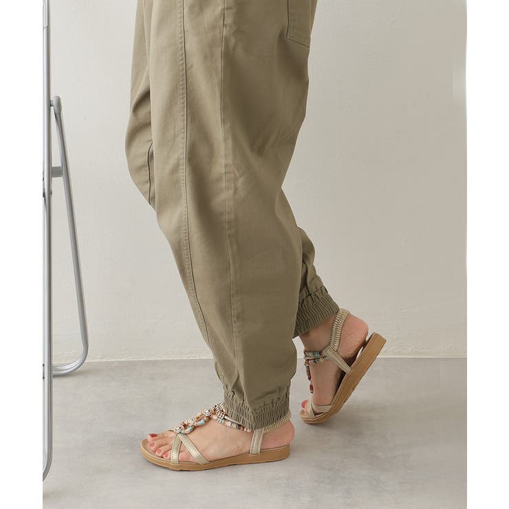 【25年春夏新作】エスニック調 ゴールドパーツ リゾートサンダル | DEMETER | 詳細画像70 