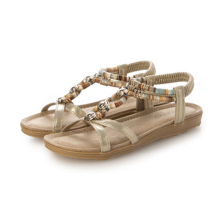 【25年春夏新作】エスニック調 ゴールドパーツ リゾートサンダル | DEMETER | 詳細画像77 