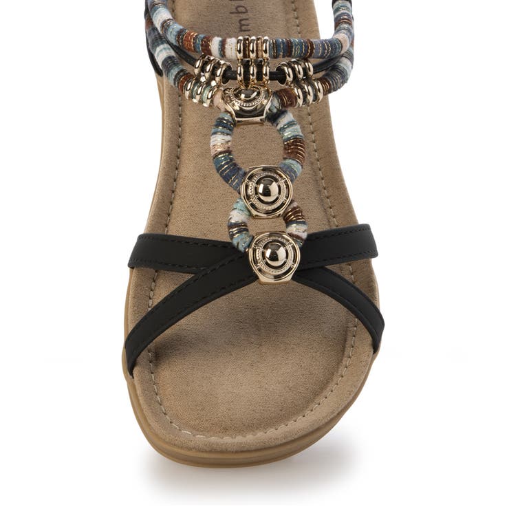 【25年春夏新作】エスニック調 ゴールドパーツ リゾートサンダル | DEMETER | 詳細画像82 