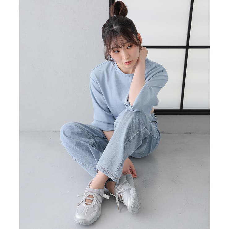 【26年春夏新作】ベルクロ 素材MIX レースアップスニーカー | DEMETER | 詳細画像21 