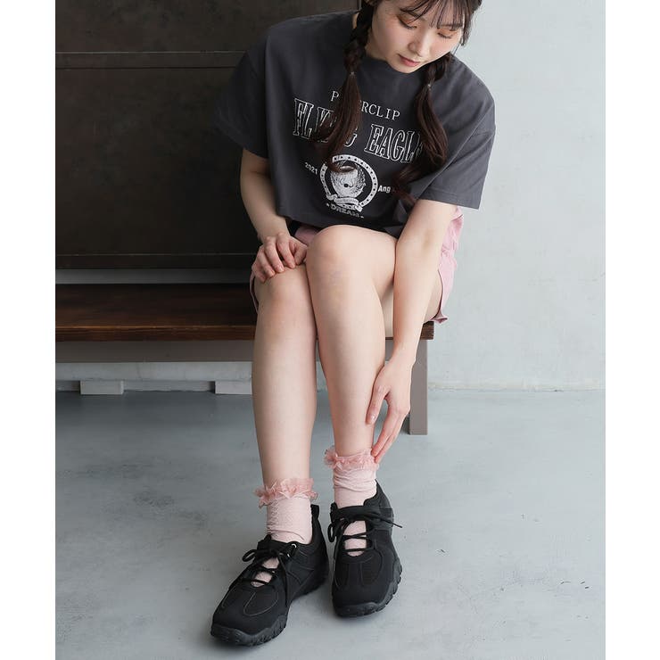 【26年春夏新作】ベルクロ 素材MIX レースアップスニーカー | DEMETER | 詳細画像5 