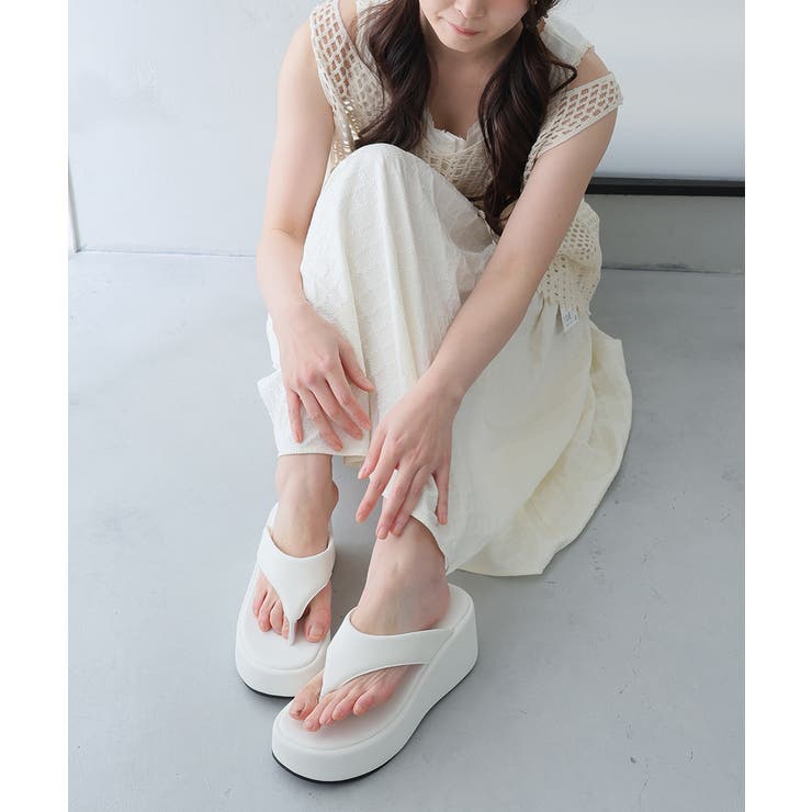 【26年春夏新作】厚底 ウェッジソール トングサンダル | DEMETER | 詳細画像36 