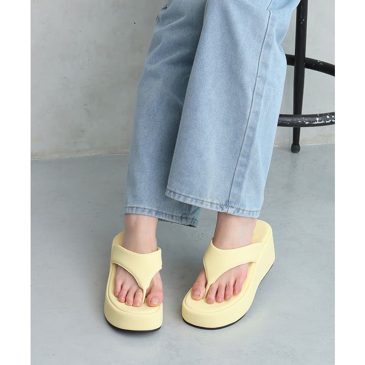 【26年春夏新作】厚底 ウェッジソール トングサンダル | DEMETER | 詳細画像43 