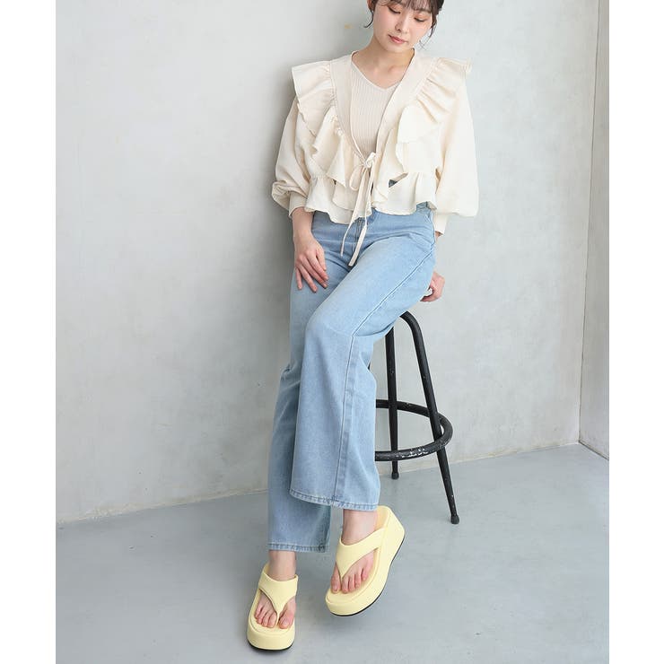 【26年春夏新作】厚底 ウェッジソール トングサンダル | DEMETER | 詳細画像44 