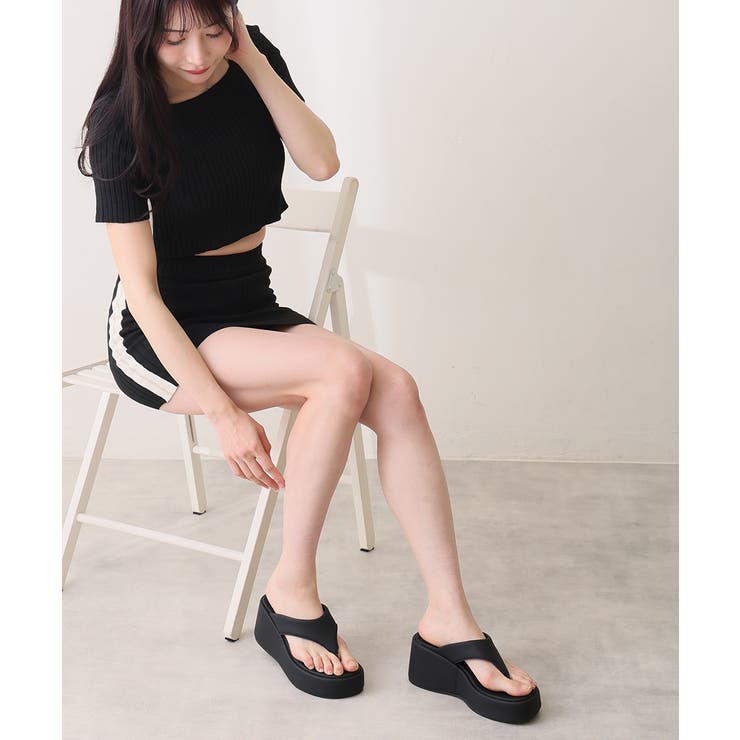 【26年春夏新作】厚底 ウェッジソール トングサンダル | DEMETER | 詳細画像5 