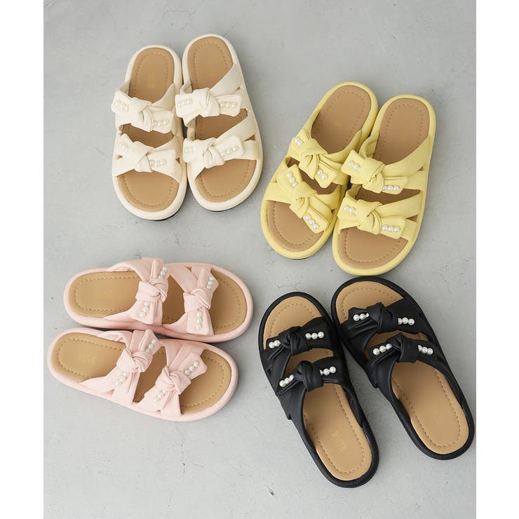 【26年春夏新作】パールリボン ダブルベルト サンダル | DEMETER | 詳細画像18 