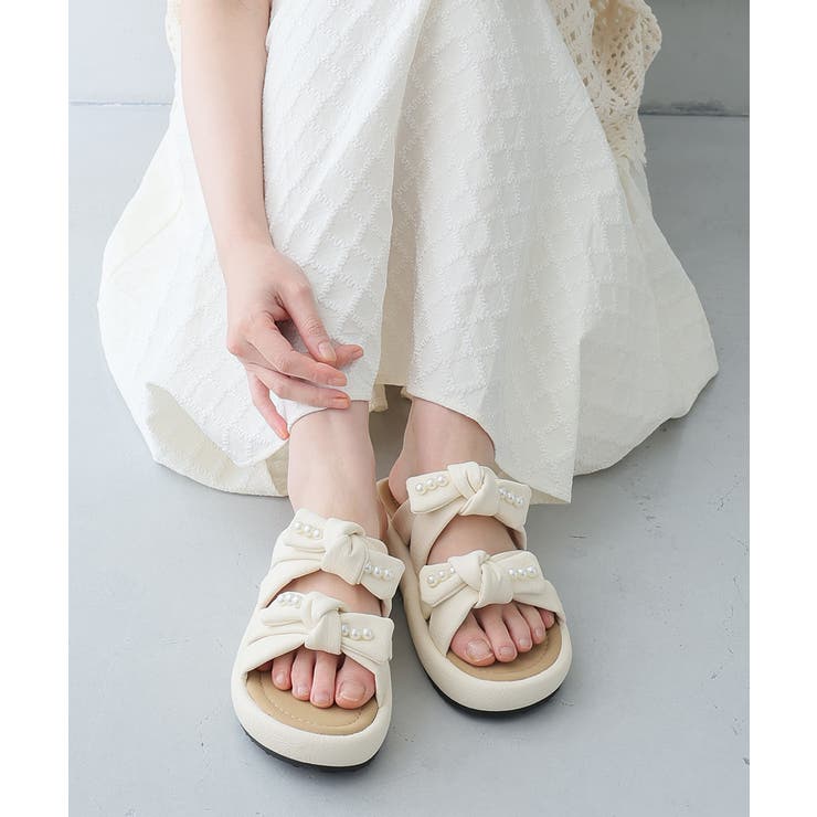 【26年春夏新作】パールリボン ダブルベルト サンダル | DEMETER | 詳細画像27 