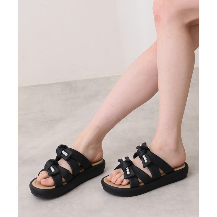 【26年春夏新作】パールリボン ダブルベルト サンダル | DEMETER | 詳細画像4 