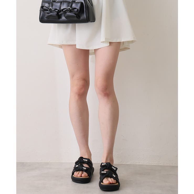 【26年春夏新作】パールリボン ダブルベルト サンダル | DEMETER | 詳細画像6 