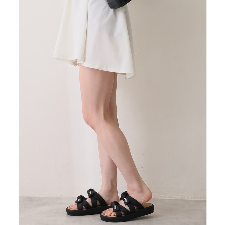 【26年春夏新作】パールリボン ダブルベルト サンダル | DEMETER | 詳細画像7 