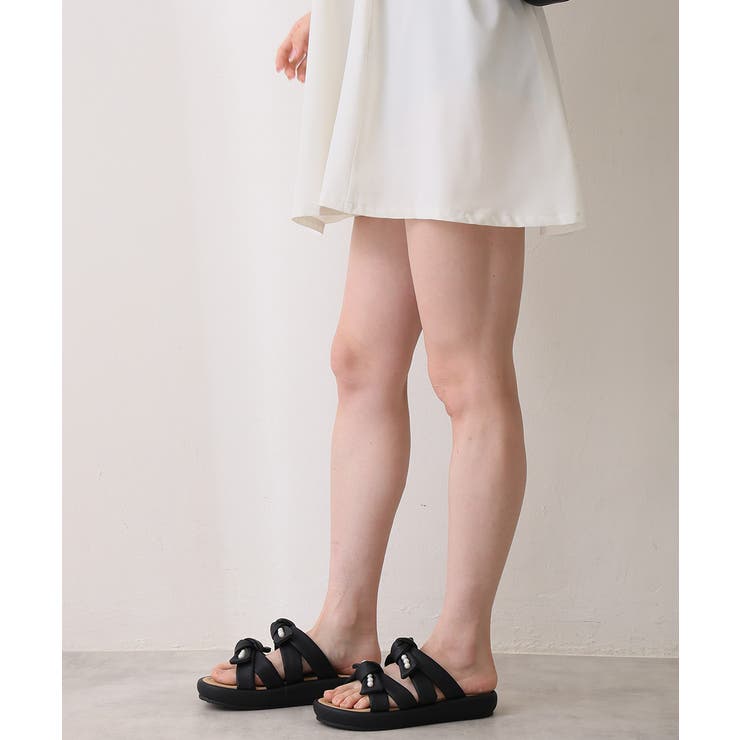 【26年春夏新作】パールリボン ダブルベルト サンダル | DEMETER | 詳細画像8 