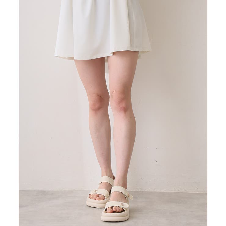 【26年春夏新作】厚底 ダブルソール ビジュー ベルクロ スポーツサンダル | DEMETER | 詳細画像12 