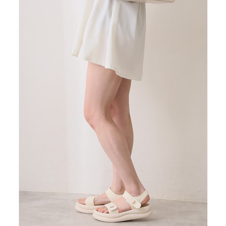 【26年春夏新作】厚底 ダブルソール ビジュー ベルクロ スポーツサンダル | DEMETER | 詳細画像13 