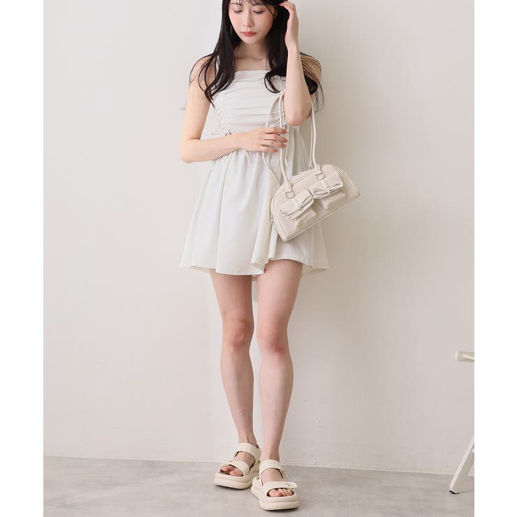 【26年春夏新作】厚底 ダブルソール ビジュー ベルクロ スポーツサンダル | DEMETER | 詳細画像16 