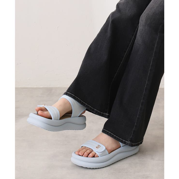 【26年春夏新作】厚底 ダブルソール ビジュー ベルクロ スポーツサンダル | DEMETER | 詳細画像18 