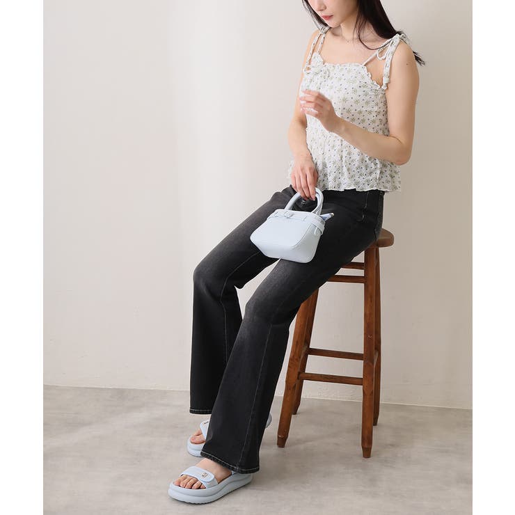 【26年春夏新作】厚底 ダブルソール ビジュー ベルクロ スポーツサンダル | DEMETER | 詳細画像19 