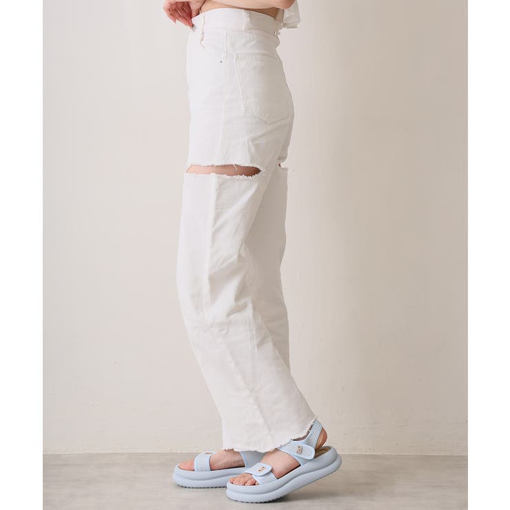 【26年春夏新作】厚底 ダブルソール ビジュー ベルクロ スポーツサンダル | DEMETER | 詳細画像28 