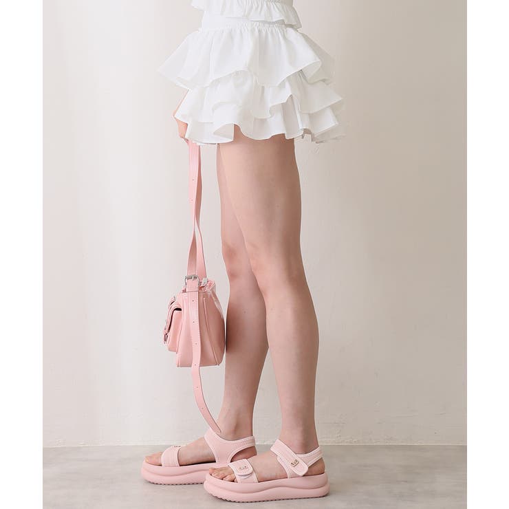 【26年春夏新作】厚底 ダブルソール ビジュー ベルクロ スポーツサンダル | DEMETER | 詳細画像34 