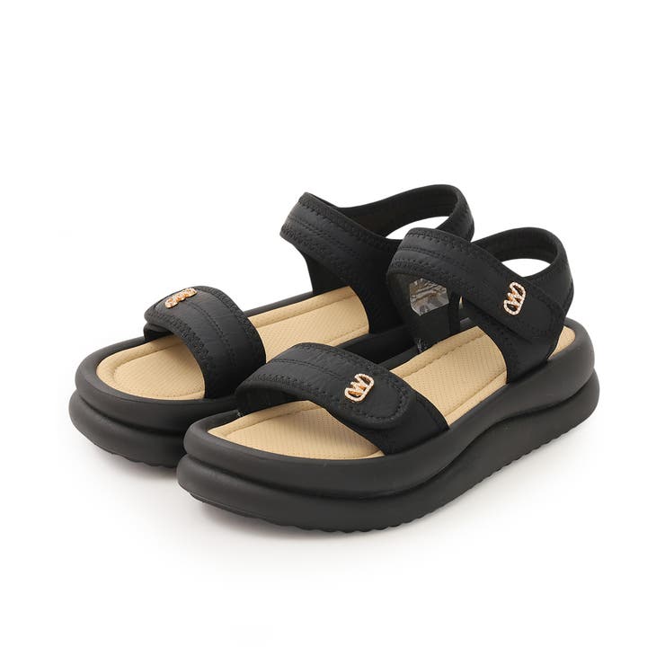 【26年春夏新作】厚底 ダブルソール ビジュー ベルクロ スポーツサンダル | DEMETER | 詳細画像38 