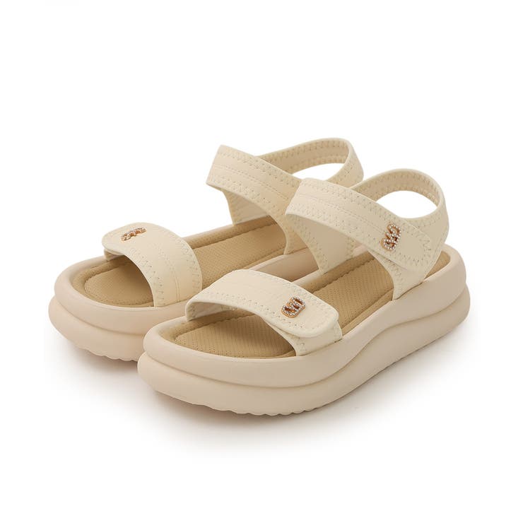 【26年春夏新作】厚底 ダブルソール ビジュー ベルクロ スポーツサンダル | DEMETER | 詳細画像39 