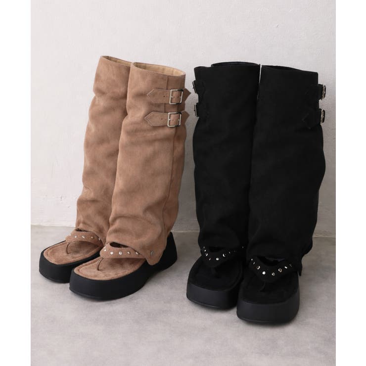 【26年春夏新作】2WAY 厚底 カバー付き ベルト トングブーツサンダル | DEMETER | 詳細画像2 
