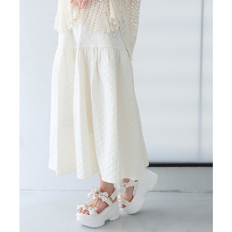 【26年春夏新作】厚底 リボンデザイン ベルクロ スポーツサンダル | DEMETER | 詳細画像45 