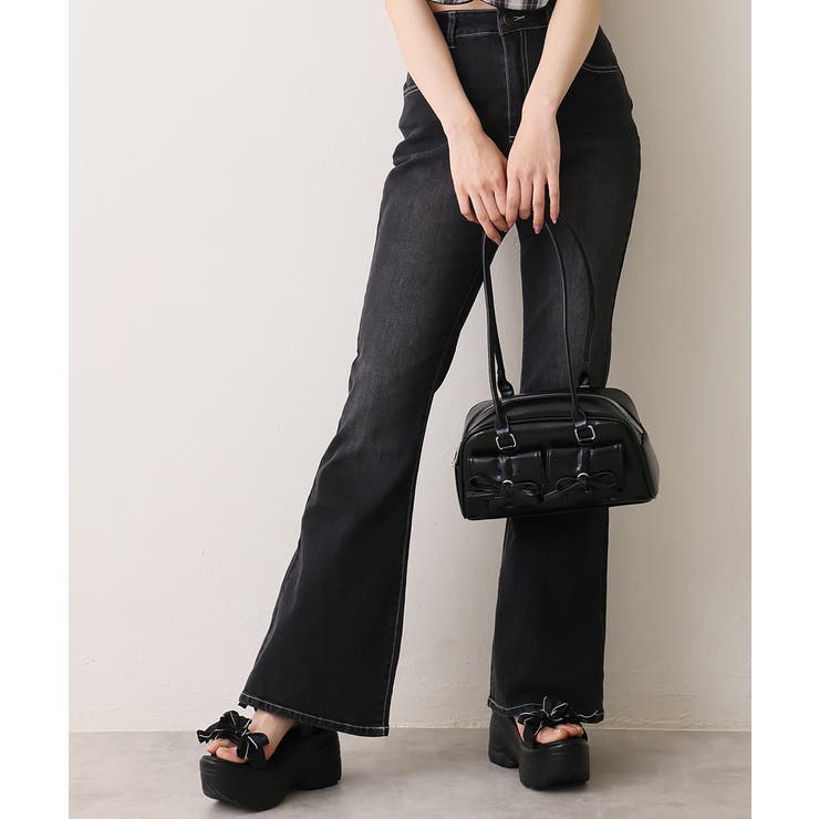 【26年春夏新作】厚底 リボンデザイン ベルクロ スポーツサンダル | DEMETER | 詳細画像6 