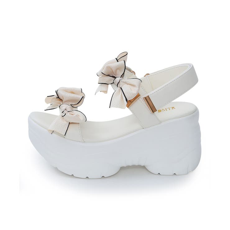 【26年春夏新作】厚底 リボンデザイン ベルクロ スポーツサンダル | DEMETER | 詳細画像65 