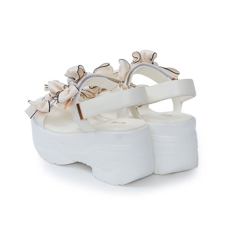 【26年春夏新作】厚底 リボンデザイン ベルクロ スポーツサンダル | DEMETER | 詳細画像66 