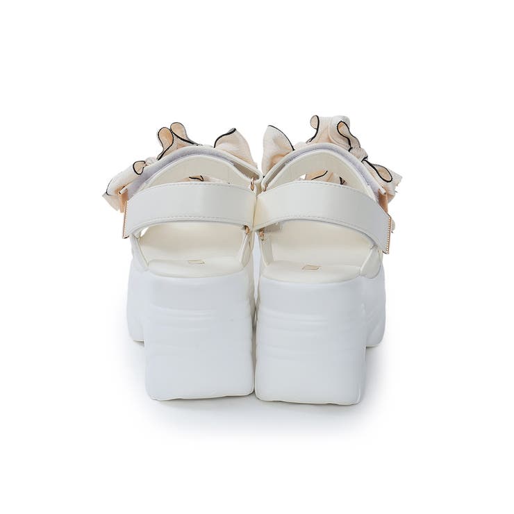 【26年春夏新作】厚底 リボンデザイン ベルクロ スポーツサンダル | DEMETER | 詳細画像67 