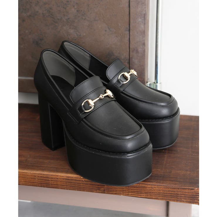 【26年春夏新作】厚底 プラットフォーム ビット付き ローファーパンプス | DEMETER | 詳細画像3 