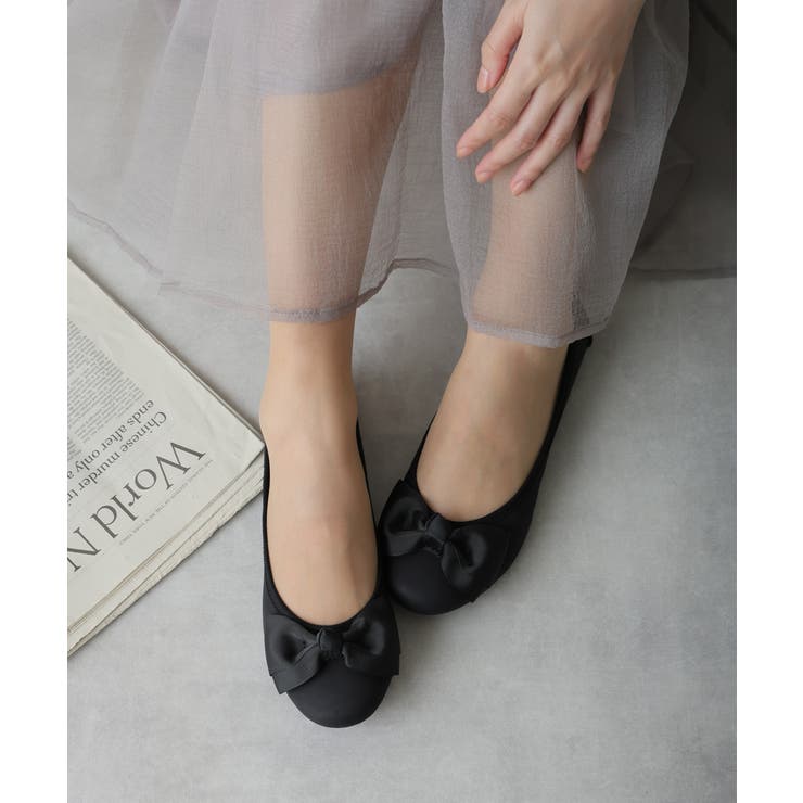 【定番】超軽量☆ぺたんこ リボン バレエパンプス | DEMETER | 詳細画像5 