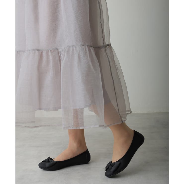 【定番】超軽量☆ぺたんこ リボン バレエパンプス | DEMETER | 詳細画像7 