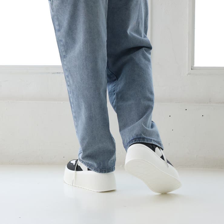 【24年春夏新作】厚底 プラットフォーム レースアップ コートスニーカー | DEMETER | 詳細画像37 