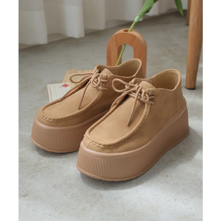 【24年秋冬新作】厚底 プラットフォーム スニーカーライク モカシンシューズ | DEMETER | 詳細画像10 