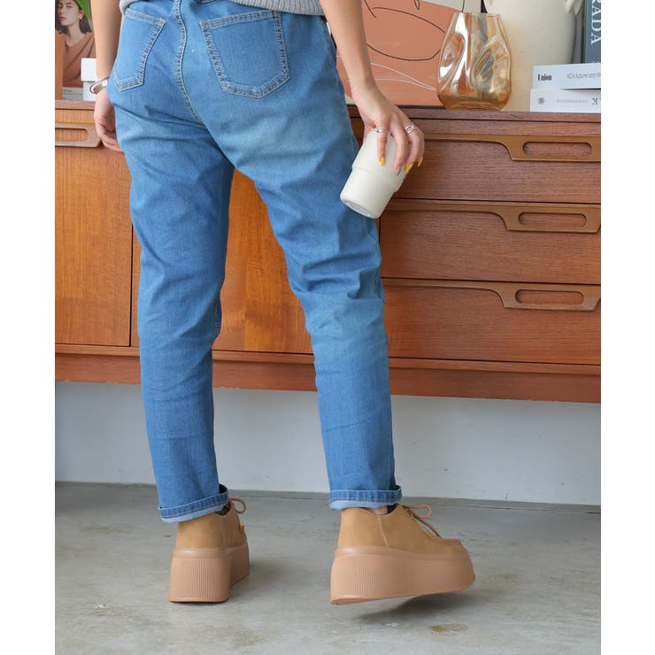 【24年秋冬新作】厚底 プラットフォーム スニーカーライク モカシンシューズ | DEMETER | 詳細画像15 