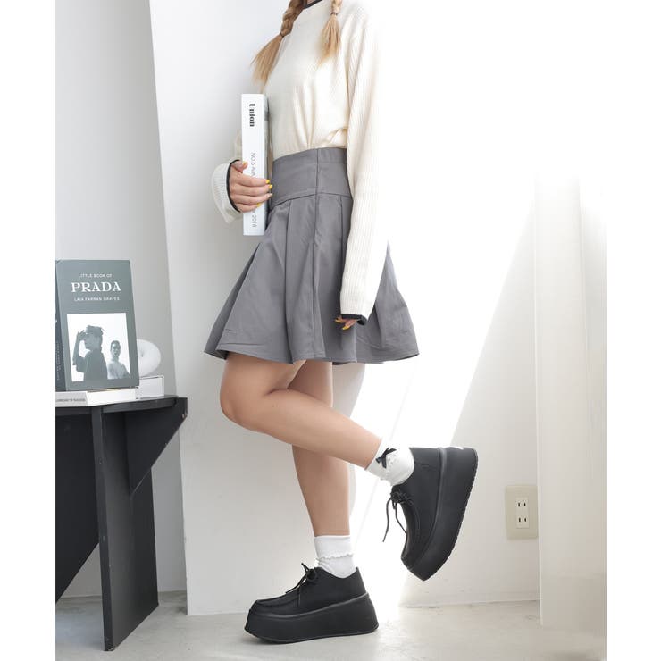 【24年秋冬新作】厚底 プラットフォーム スニーカーライク モカシンシューズ | DEMETER | 詳細画像9 