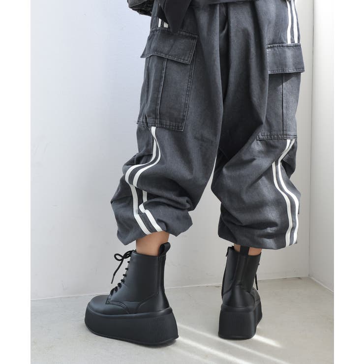 【24年秋冬新作】厚底 プラットフォーム レースアップ ショートブーツ | DEMETER | 詳細画像20 
