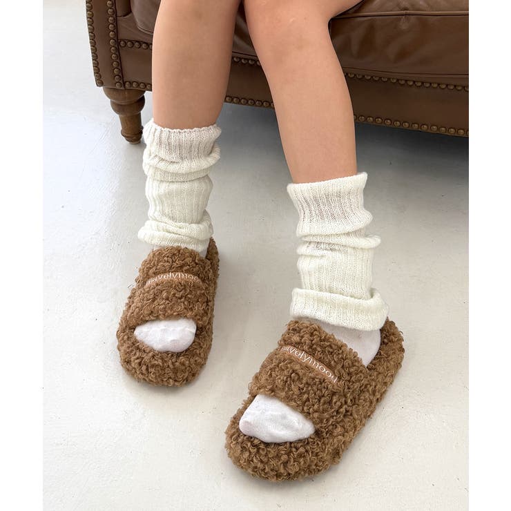 【26年秋冬新作】軽量厚底 ふわもこ プードルファーサンダル | DEMETER | 詳細画像22 