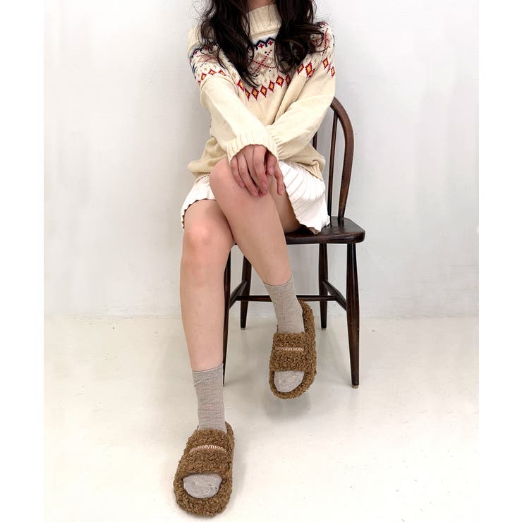 【26年秋冬新作】軽量厚底 ふわもこ プードルファーサンダル | DEMETER | 詳細画像30 