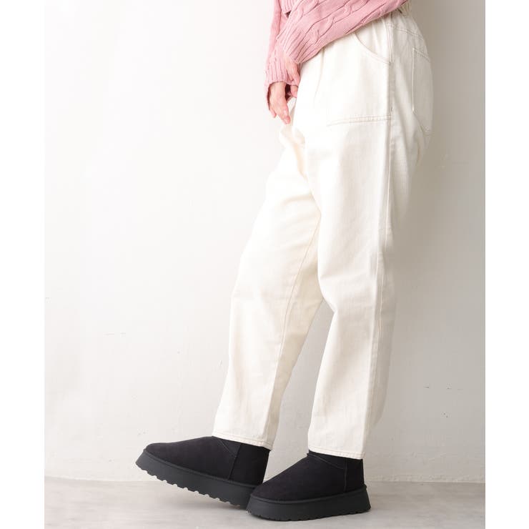 【24年秋冬再販】厚底ソール ボリュームファー ショート丈 ムートンブーツ | DEMETER | 詳細画像10 